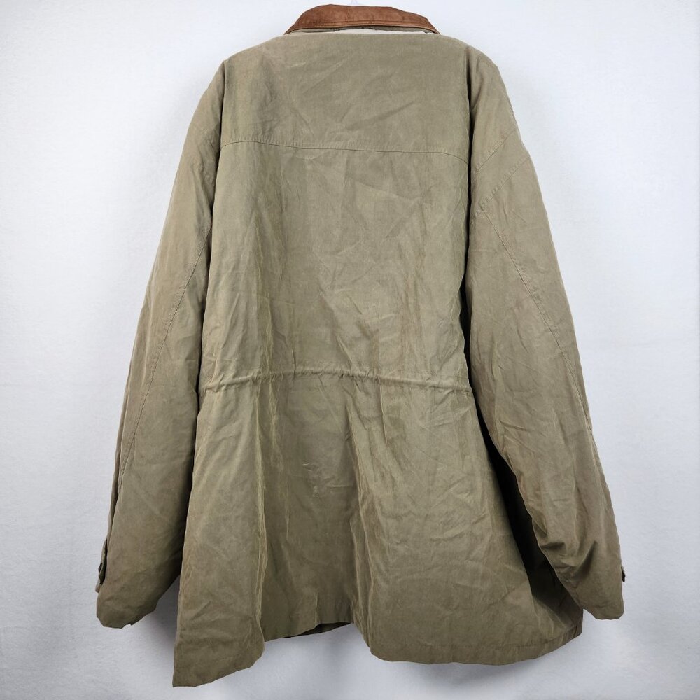 Members Only Mens 5X Green Field Coat Leather Collar Removable Quilted Liner - Picture 2 of 16